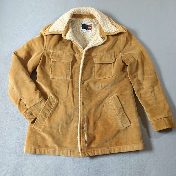 William Barry Other - WILLIAM BARRY Tan Corduroy Sherpa Lined Ranch Coat Large with Flaws